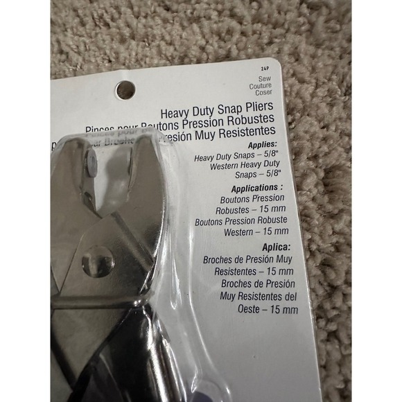 New Dritz Heavy Duty Snap Pliers 10 PC Set Couture Coser 24P - Picture 2 of 4
